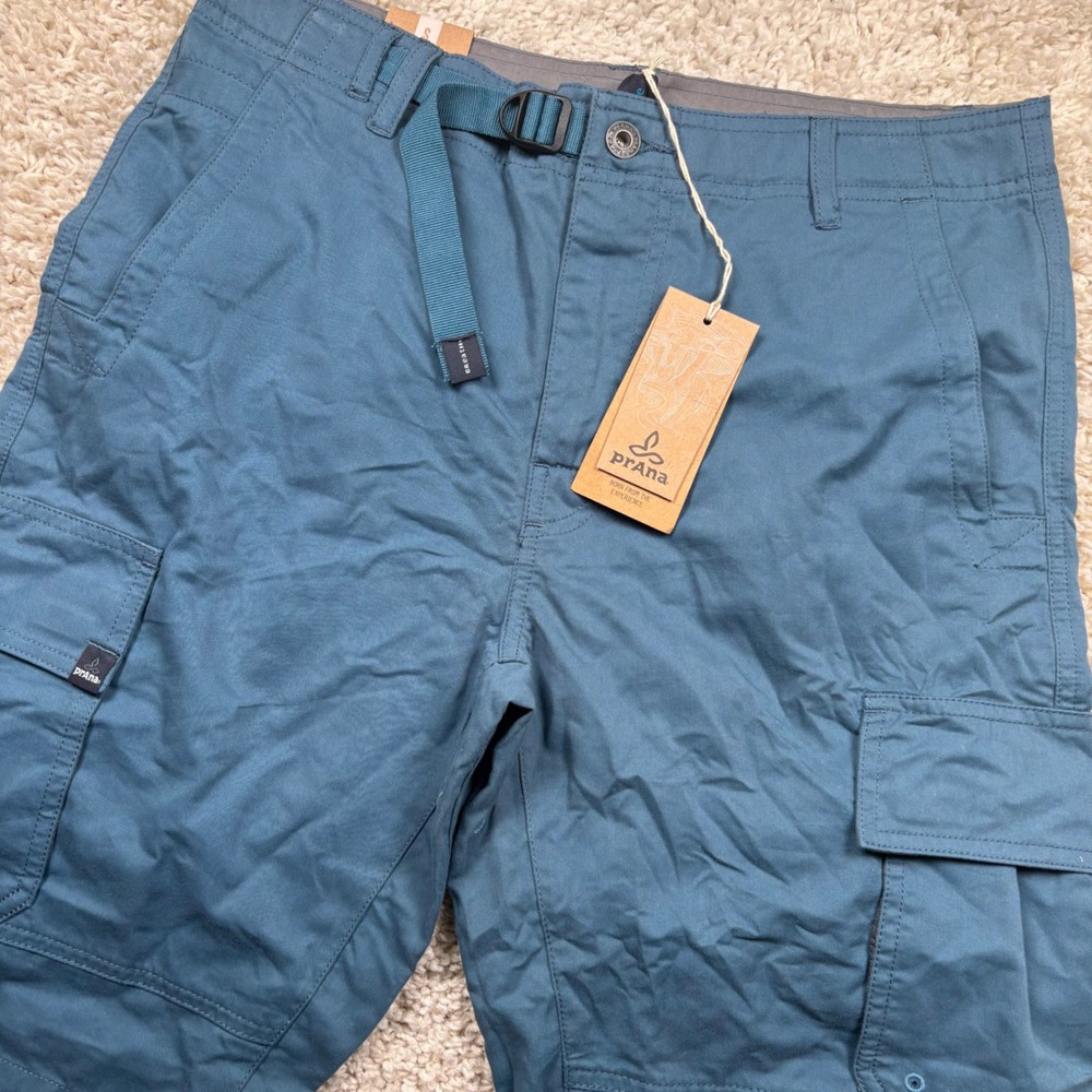 Prana Titan Short Mens Small Blue Cargo Hiking Outdoor M3TISH111